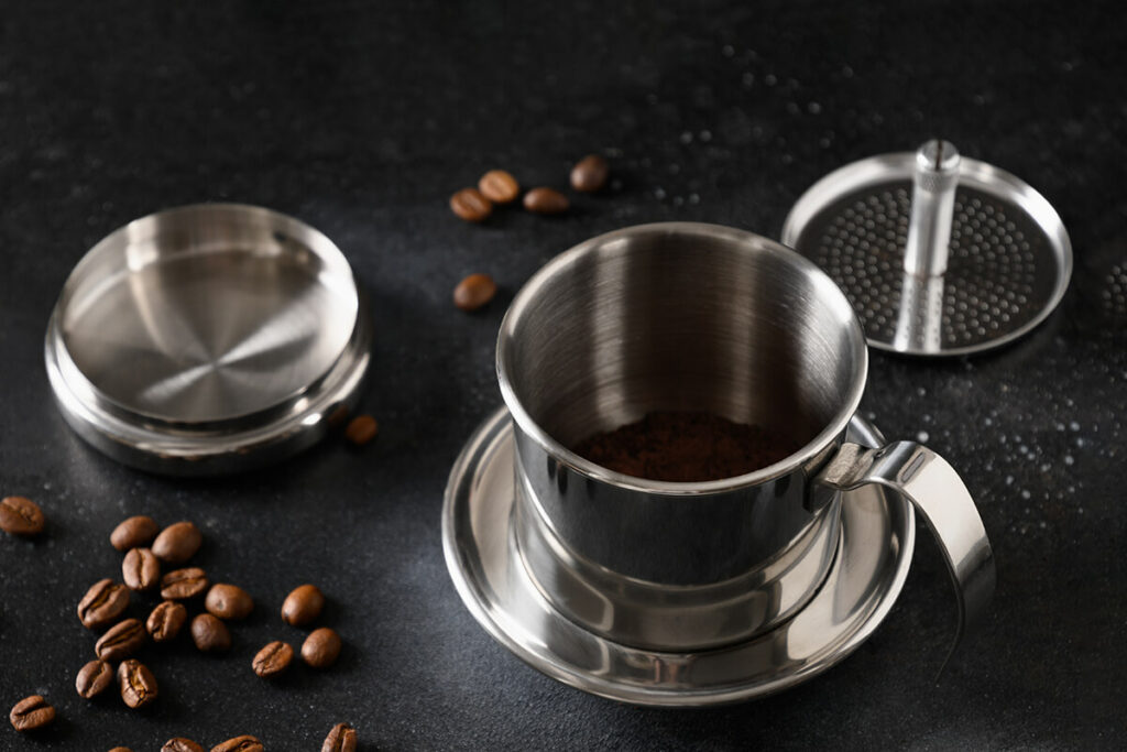 '커피 핀'을 이용한 베트남식 연유커피 만드는 방법